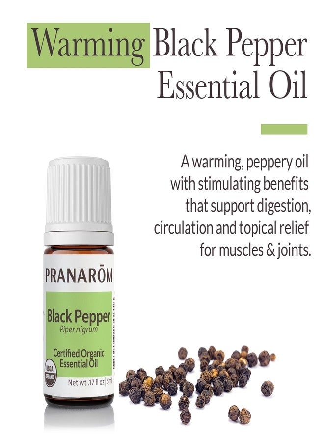Pranarom - Black Pepper Essential Oil 5ml - Wellness Enthusiasts - Diffusing for Aromatherapy - for Circulation and Digestion - Certified Organic Quality - 100% Pure Natural Therapeutic Grade - Image 4